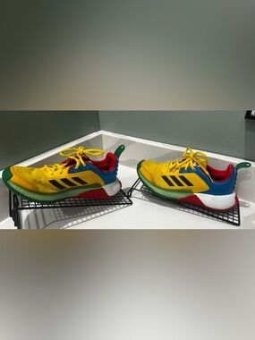 Adidas Boys Lego Sneakers Size 3.5 Good  Condition